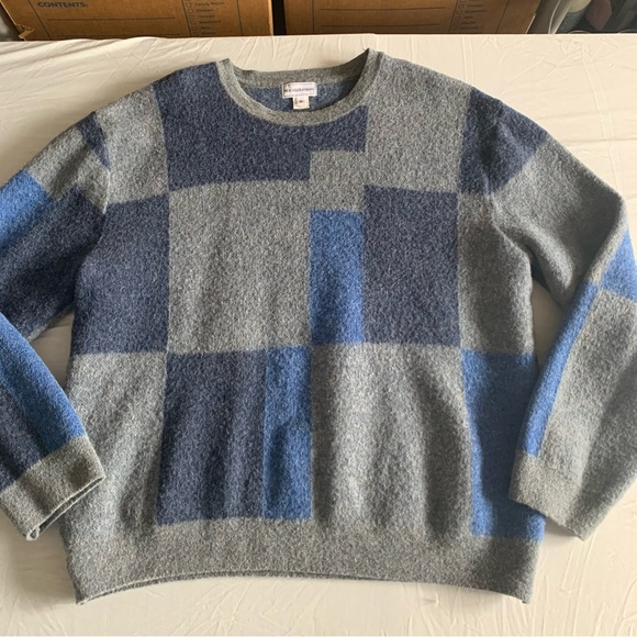 Maus & Hoffman Alpaca Wool Sweater Jumper Mens XL Color Block Crew Neck - Picture 3 of 14